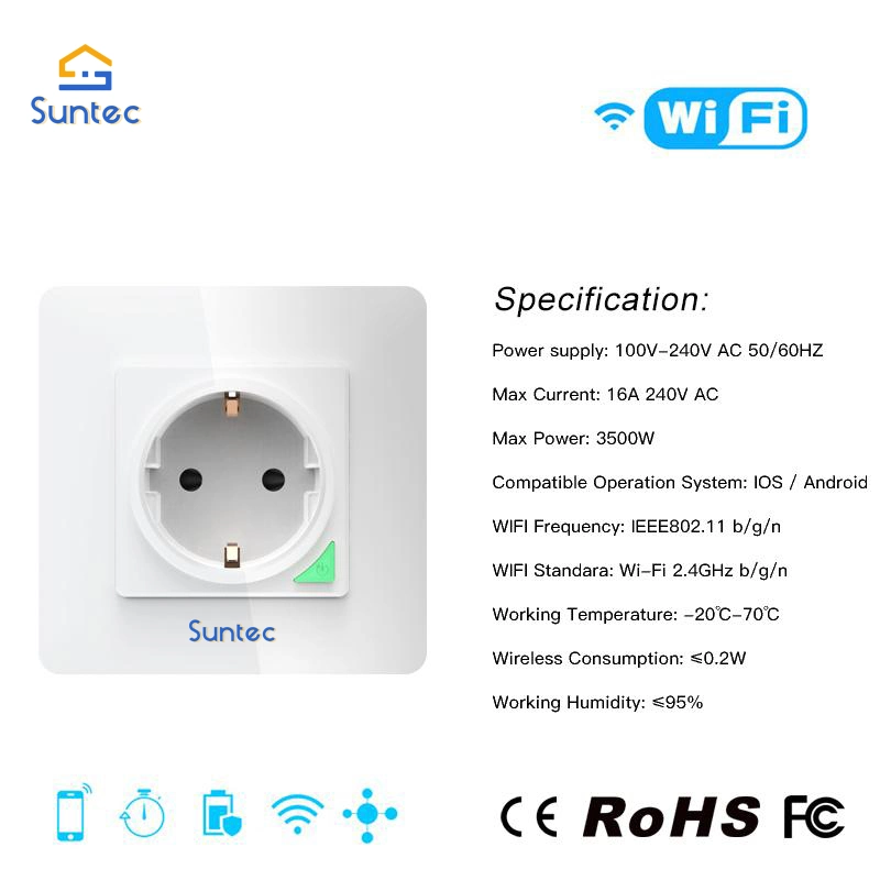 Wall Socket Remote Control Electrical Wall Plug UK Standard British WiFi Socket