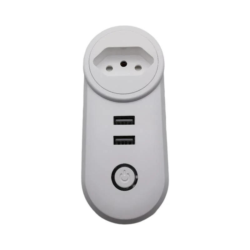 UK/Us/EU/Brazil/Swiss Smart Home Plug Wireless WiFi Remote Control Socket Voice Control Support Alexa Google Home with 2USB