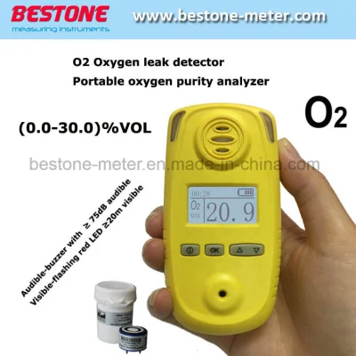  Detectores portátiles de un solo gas, medidor de oxígeno, dispositivo de medición de oxígeno en el aire, rango (0.0~30.0) %Vol;  con 0.1%Vol, Modelo Sao2-30