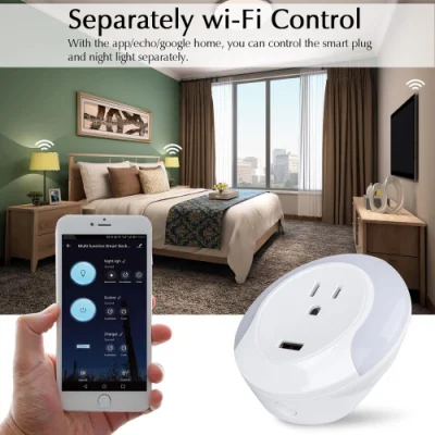 Tuya Smart WiFi Socket USB Remote Alexa Google Voice Control Us Enchufe eléctrico