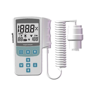 Detector de analizador de gas O2 de oxígeno médico digital de buena calidad para ventiladores de emergencia de UCI