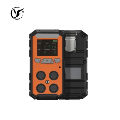 2022 IP66 4 Medidor de gas Detector portátil multigas Lel, Co, H2s, O2 con batería