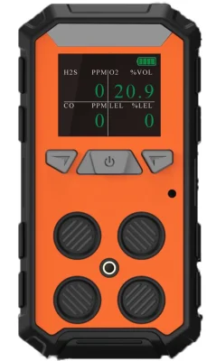 IP66 Impermeable 4 Medidor de gas Detector portátil de múltiples gases Lel, Co, H2s, Analizador de gas O2