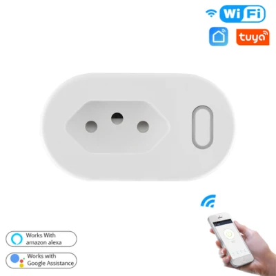 Enchufe de toma de corriente inteligente WiFi ajuste de brillo temporizador enchufe Tuya Smart Life APP Compatible con Amazon Alexa asistente de Google Control de voz Br